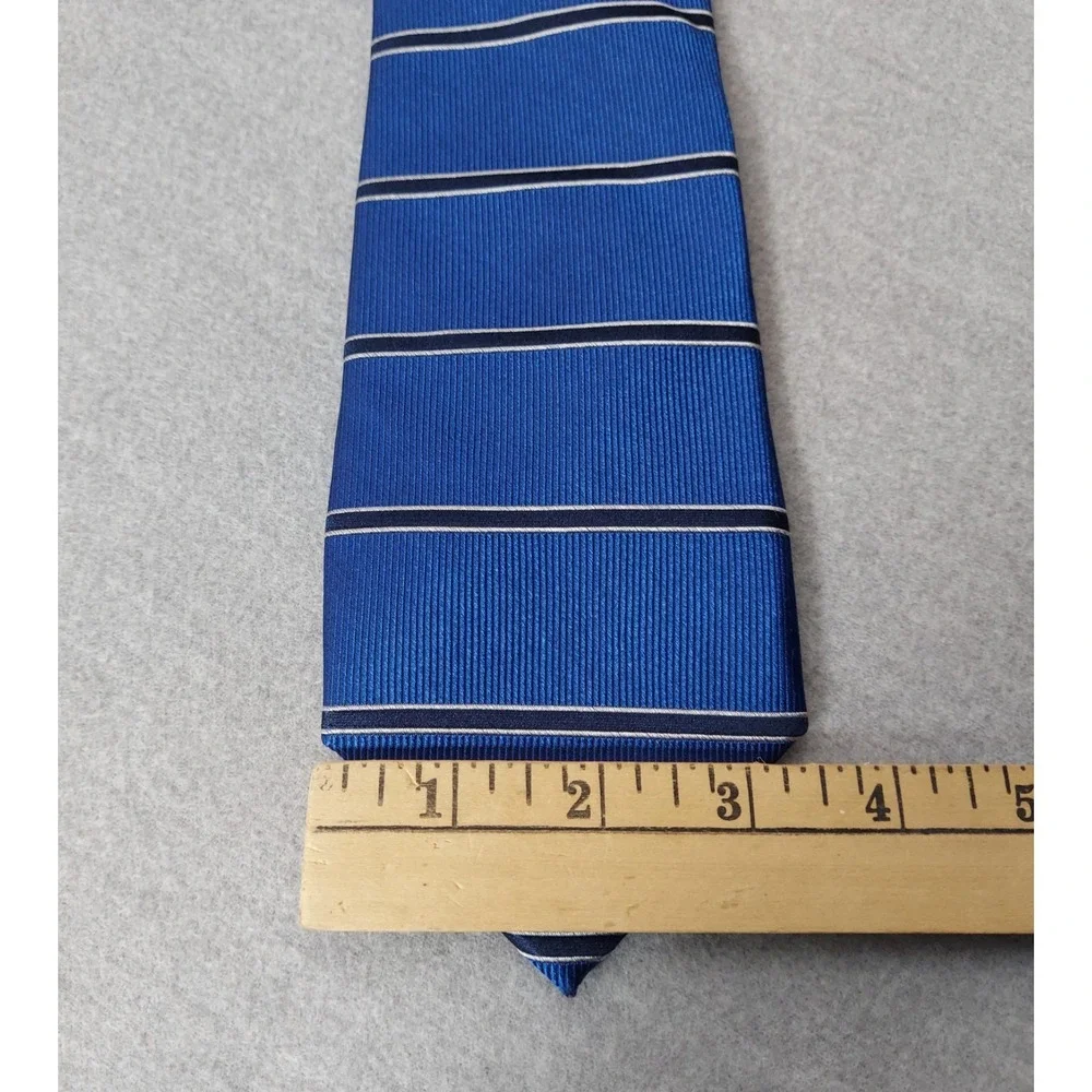 Nautica Silk Repp‎ Mens Tie Blue Striped Preppy Ivy Classic Business Necktie